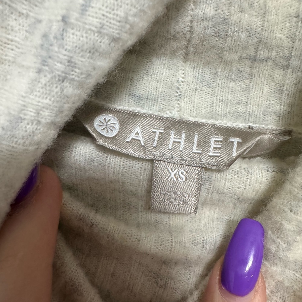 Athleta Transit Pullover Wool Sweater Turtleneck Heather Gray - Picture 8 of 8